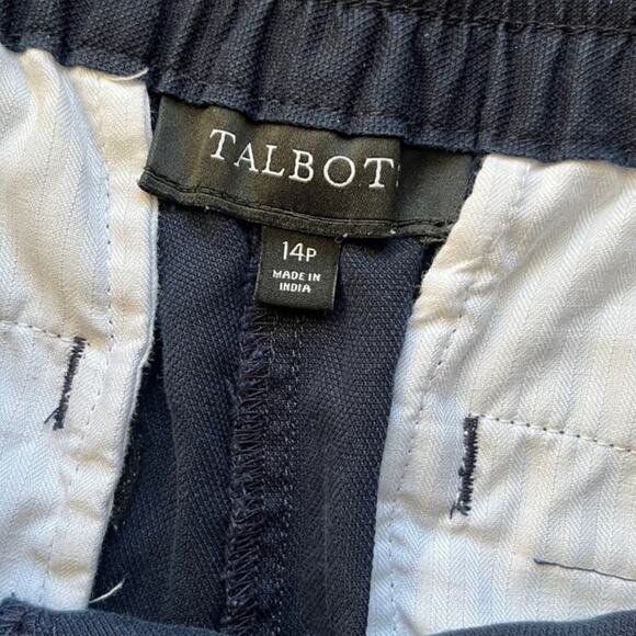 Talbots Tencel Lyocell Pull on Navy Blue Career Elastic Waist Pants - Picture 2 of 4